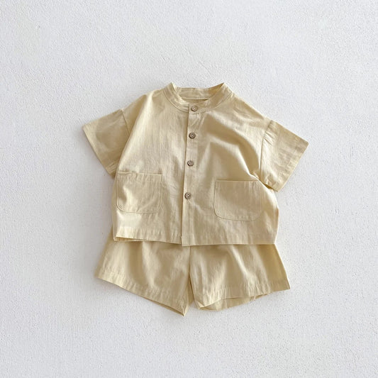 Shirt & Shorts Set - Cream