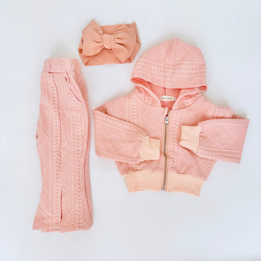 Two-piece Hoodie Set-Pink