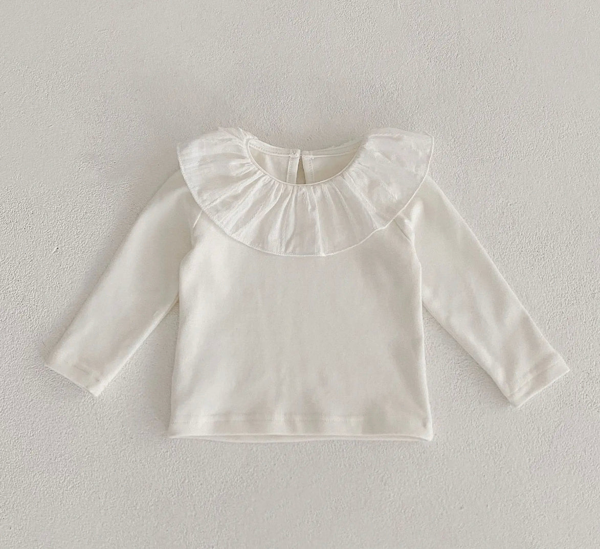 Ruffle Collar Shirt - White