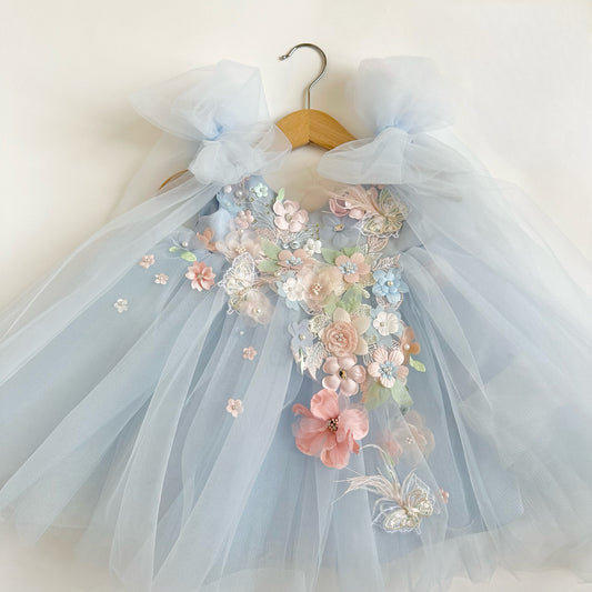 Flower Girl LUXE - Baby blue