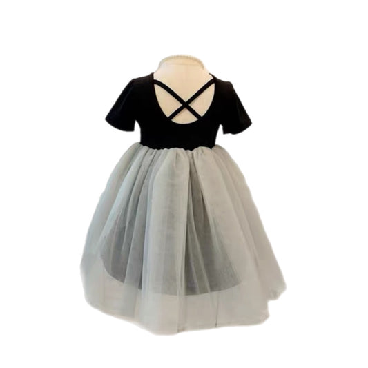 Criss Cross Tutu Dress- Black