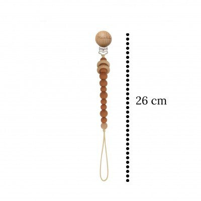 Pacifier Clip - Silicone - Tan