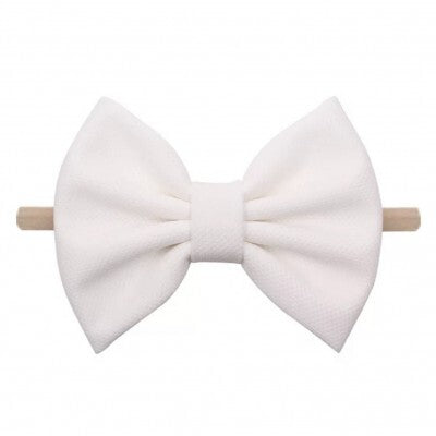 Hair Bow - White