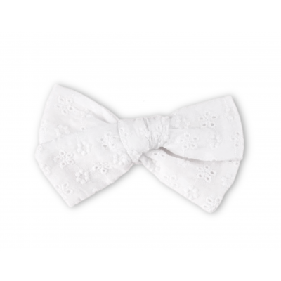 Mini Bow Clip - White