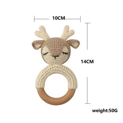 Crochet Rattle - Sleeping Deer