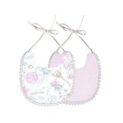 Reversible Drool Bibs - Soft Pink