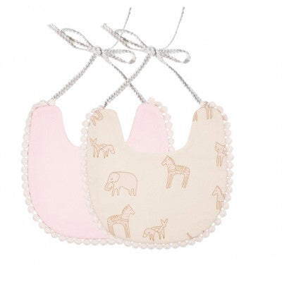 Reversible Drool Bibs - Pink Safari