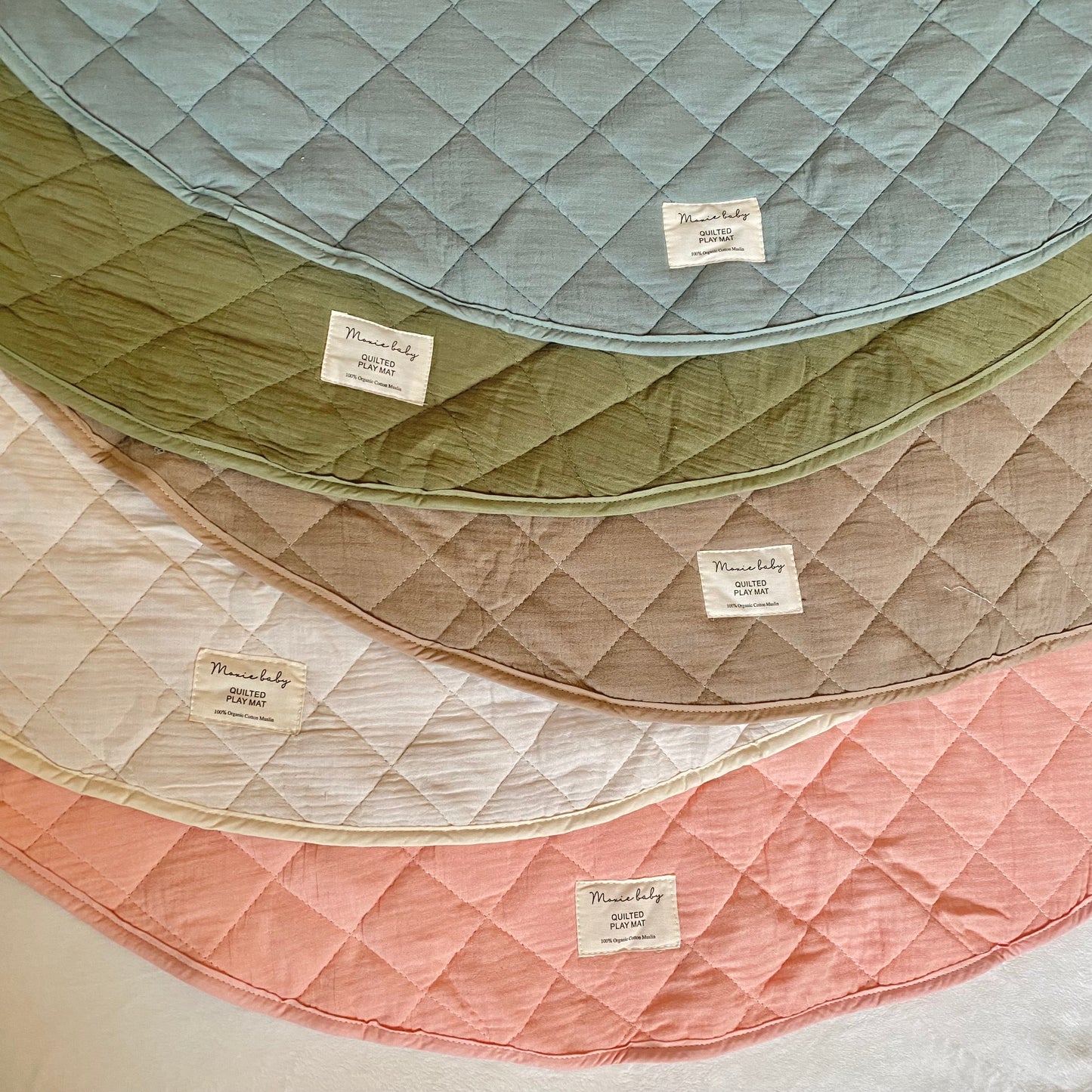 Quilted Play Mat - Olive Green