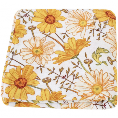 Muslin Swaddle - Yellow Daisies