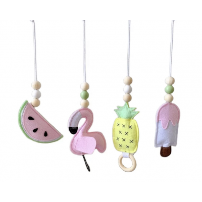 Hanging Toys - Summery Pink Set - 4 pcs