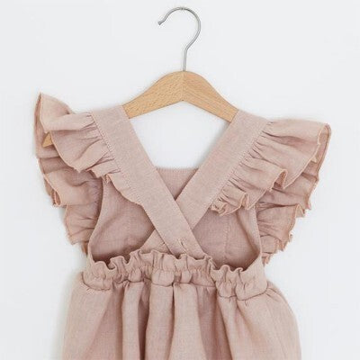 Flutter Romper - Dusty Pink