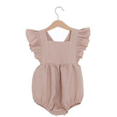 Flutter Romper - Dusty Pink