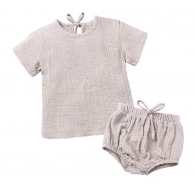 Muslin Shirt & Bloomers Set - Khaki