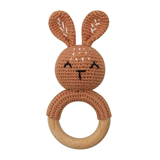 Crochet Rattle - Bunny (Blush Brown)