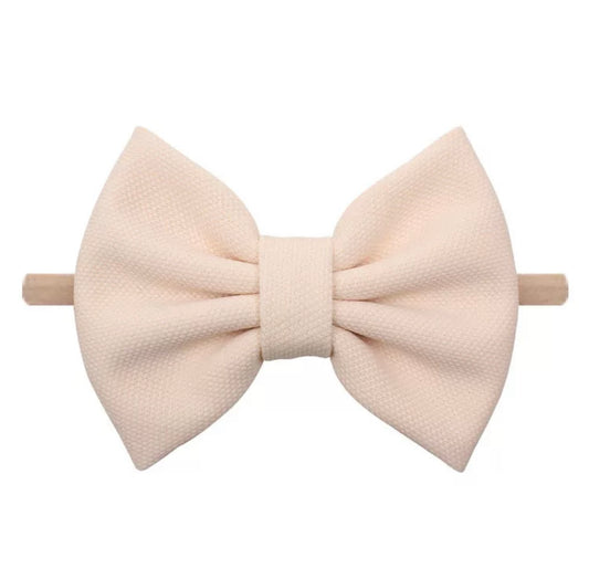 Hair Bow - Cream