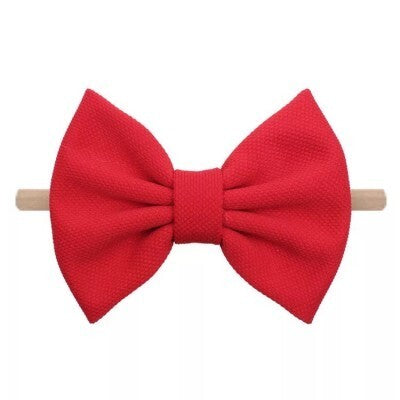 Hair Bow - Ruby Red