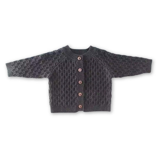 Knit Cardigan - Charcoal Grey