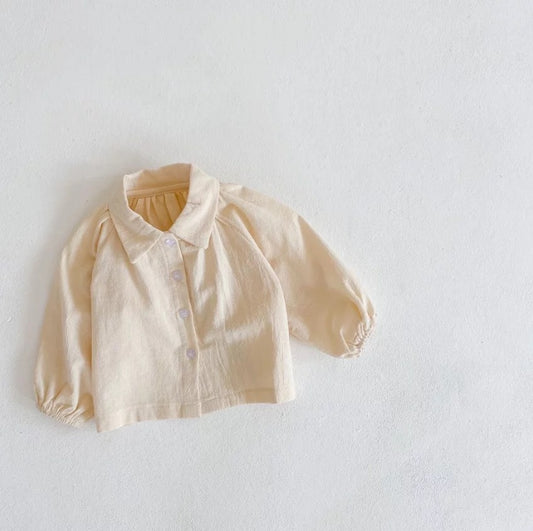 Puffed Sleeves Shirt - Cream