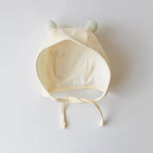 Mini Pom Pom Bonnet - Creamy Yellow