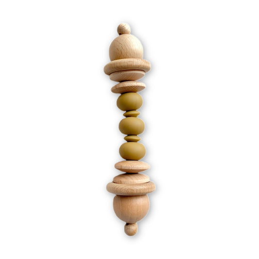 Chess Piece Teether - Tanned Olive