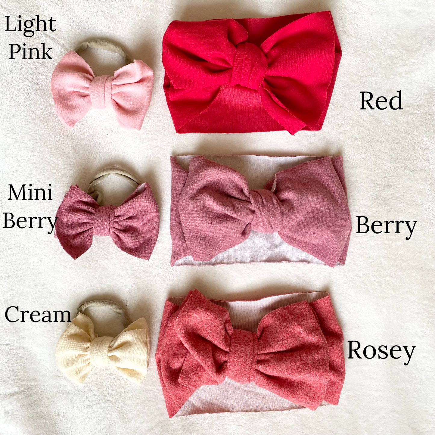 Super Soft Bows - Mini Berry