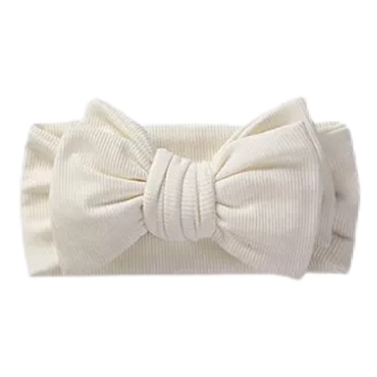 Oversized Ribbed Headband - White