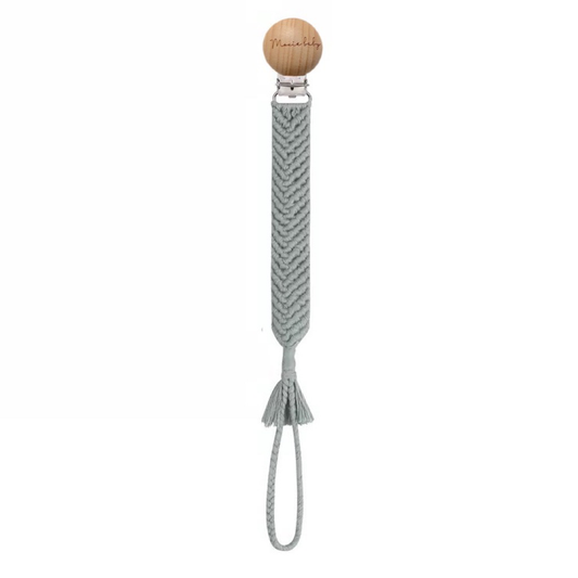 Pacifier Clip - Macrame – Slate Blue