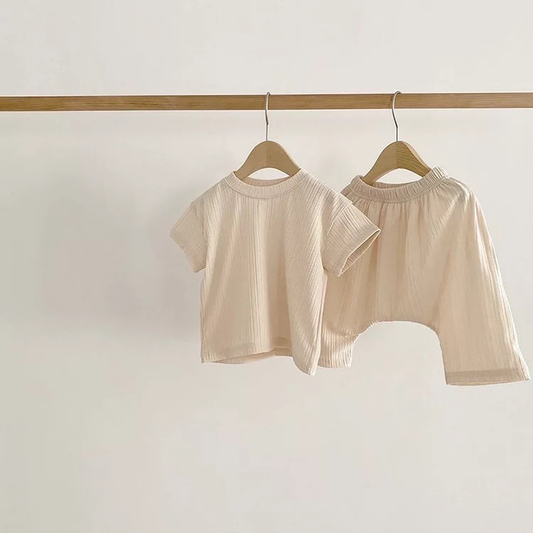 Shirt & Pants Set - Cream