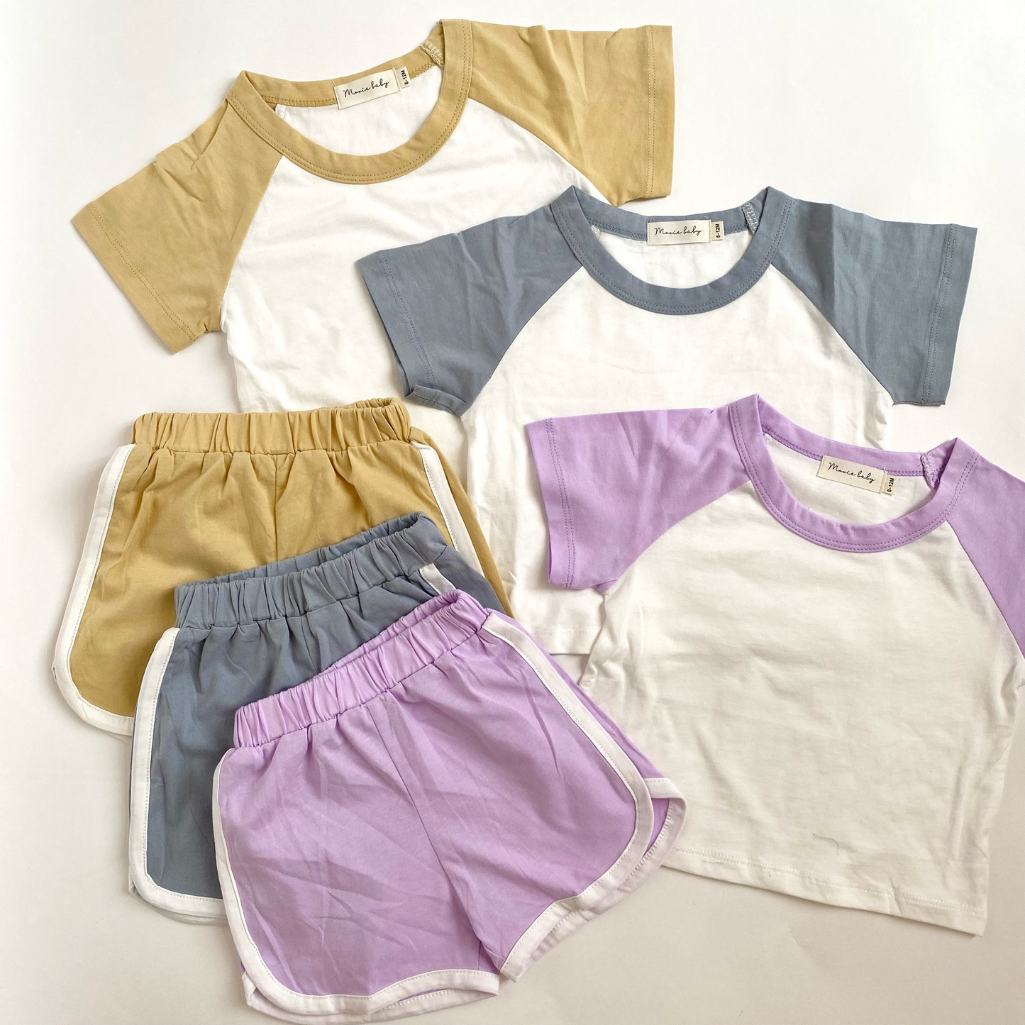 Retro Shirt & Shorts Set - Lavender