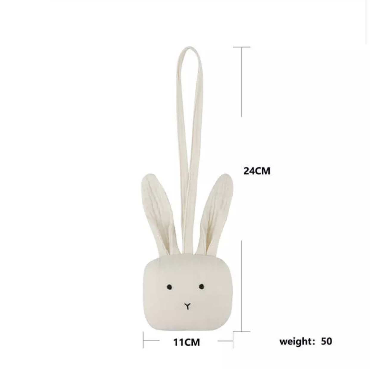 Bunny Pacifier Holder - Blue