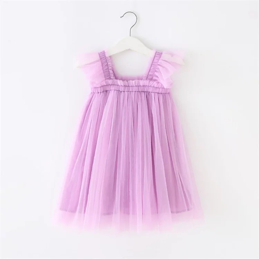 Butterfly  Tulle Dress - Lavender