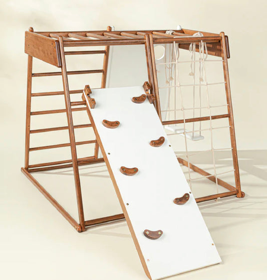 Montessori Multi-activity Climber - WALNUT & WHITE