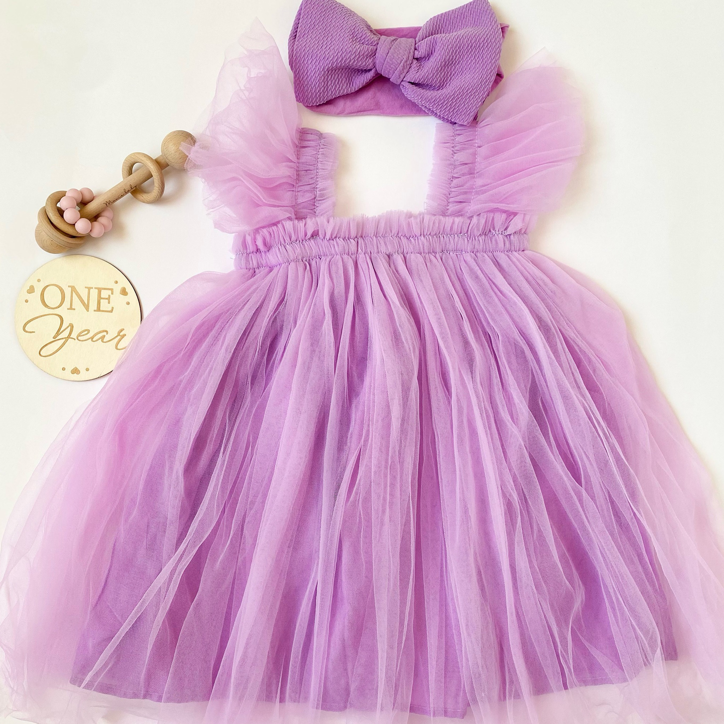 Butterfly  Tulle Dress - Lavender