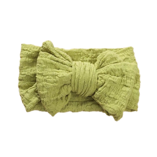 Crinkled Headband - Light Green