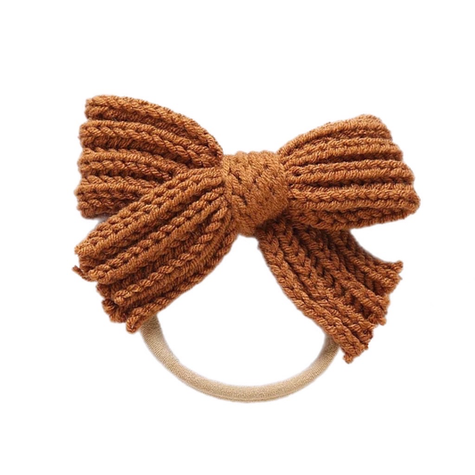 Mini Crochet Bow - Brown