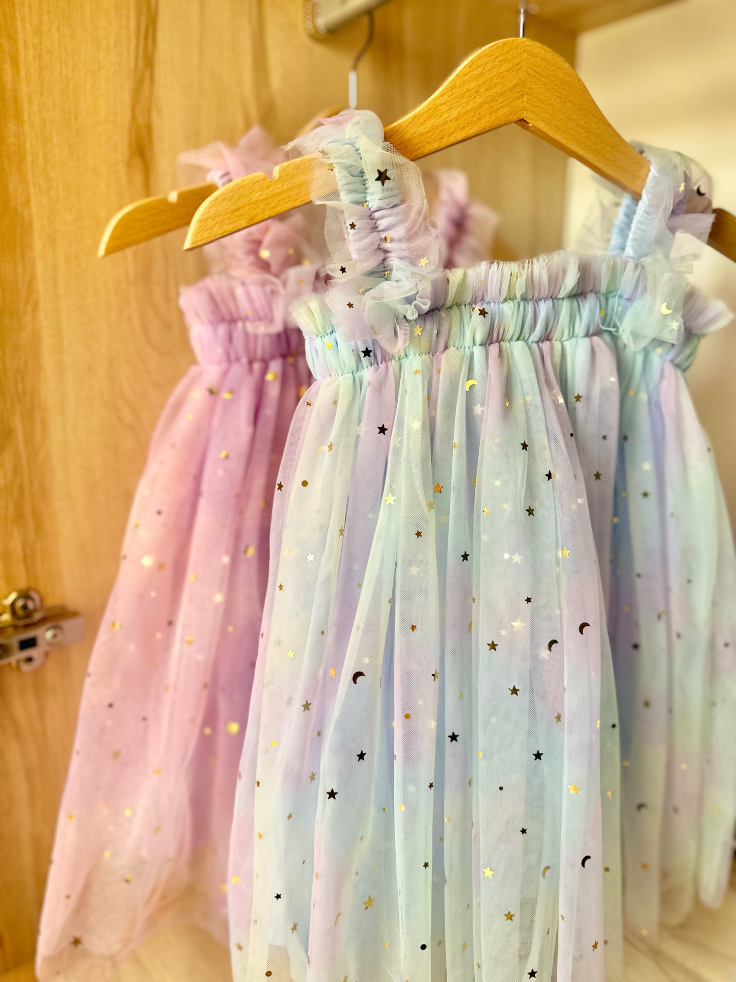 Sparkles Tulle Dress - Sky