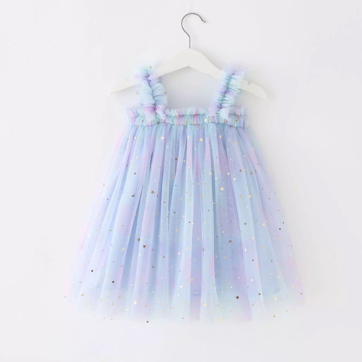 Sparkles Tulle Dress - Sky