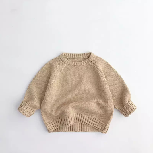 Oversized Knitted Sweater - Beige