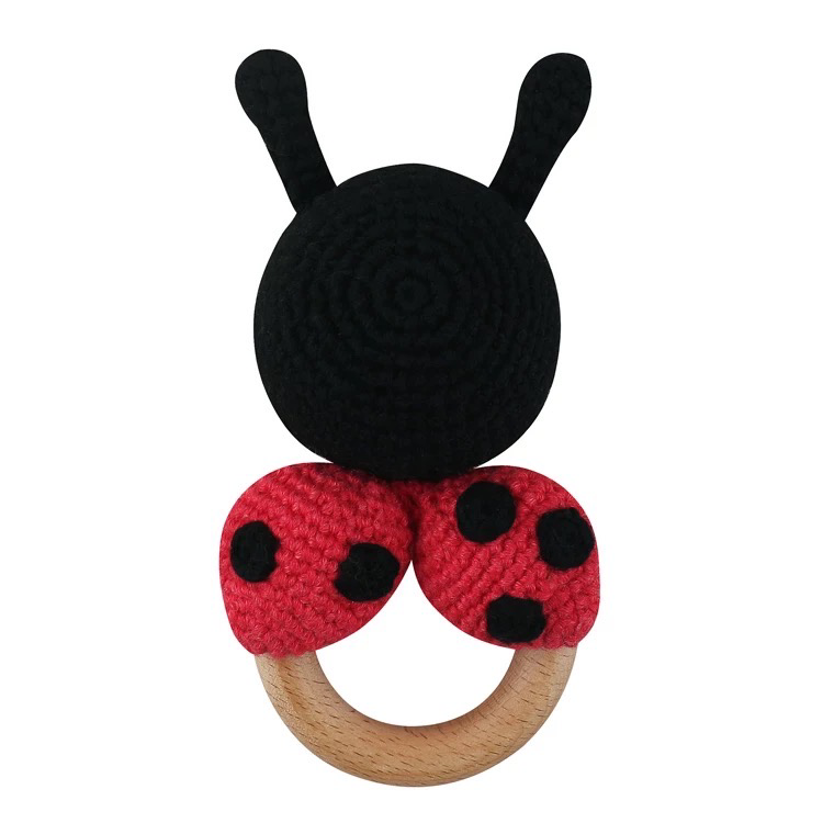 Crochet Rattle - Ladybug