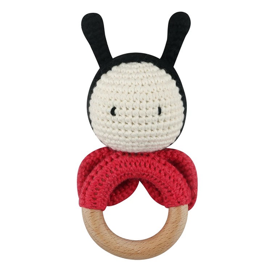 Crochet Rattle - Ladybug