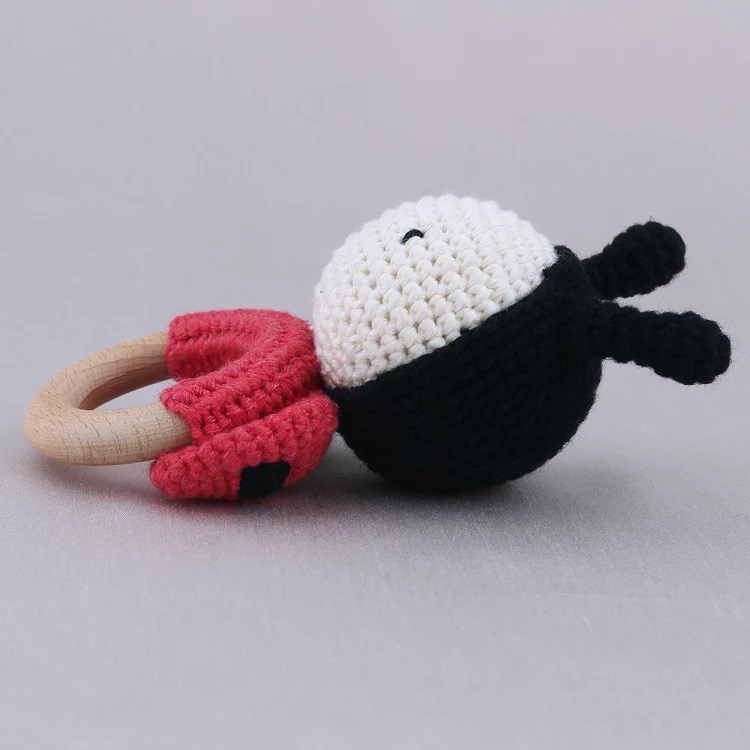 Crochet Rattle - Ladybug