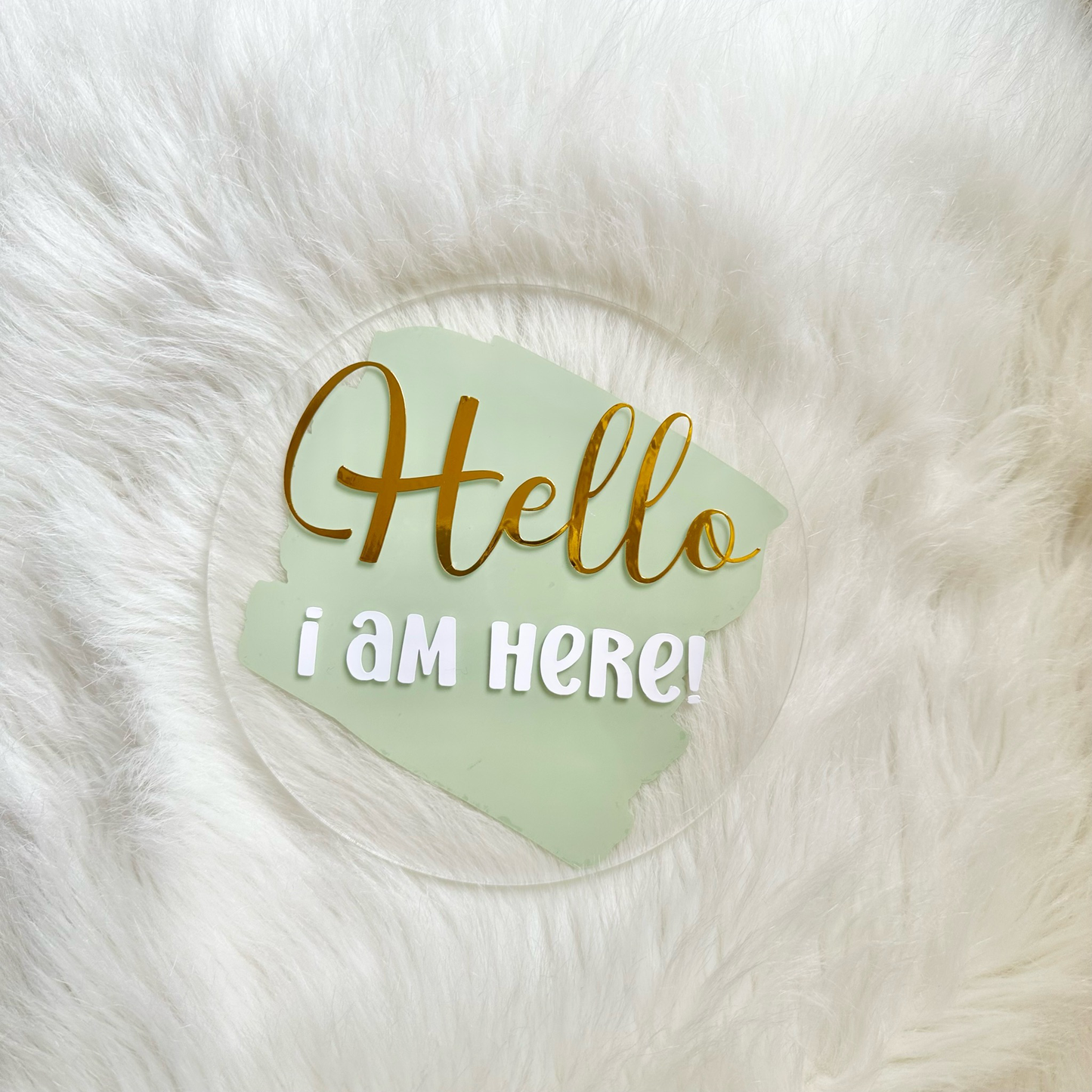 PRE-ORDER : 'Hello I Am Here” - Single Piece Acrylic Disc