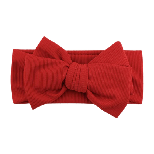 Oversized Ribbed Headband - red