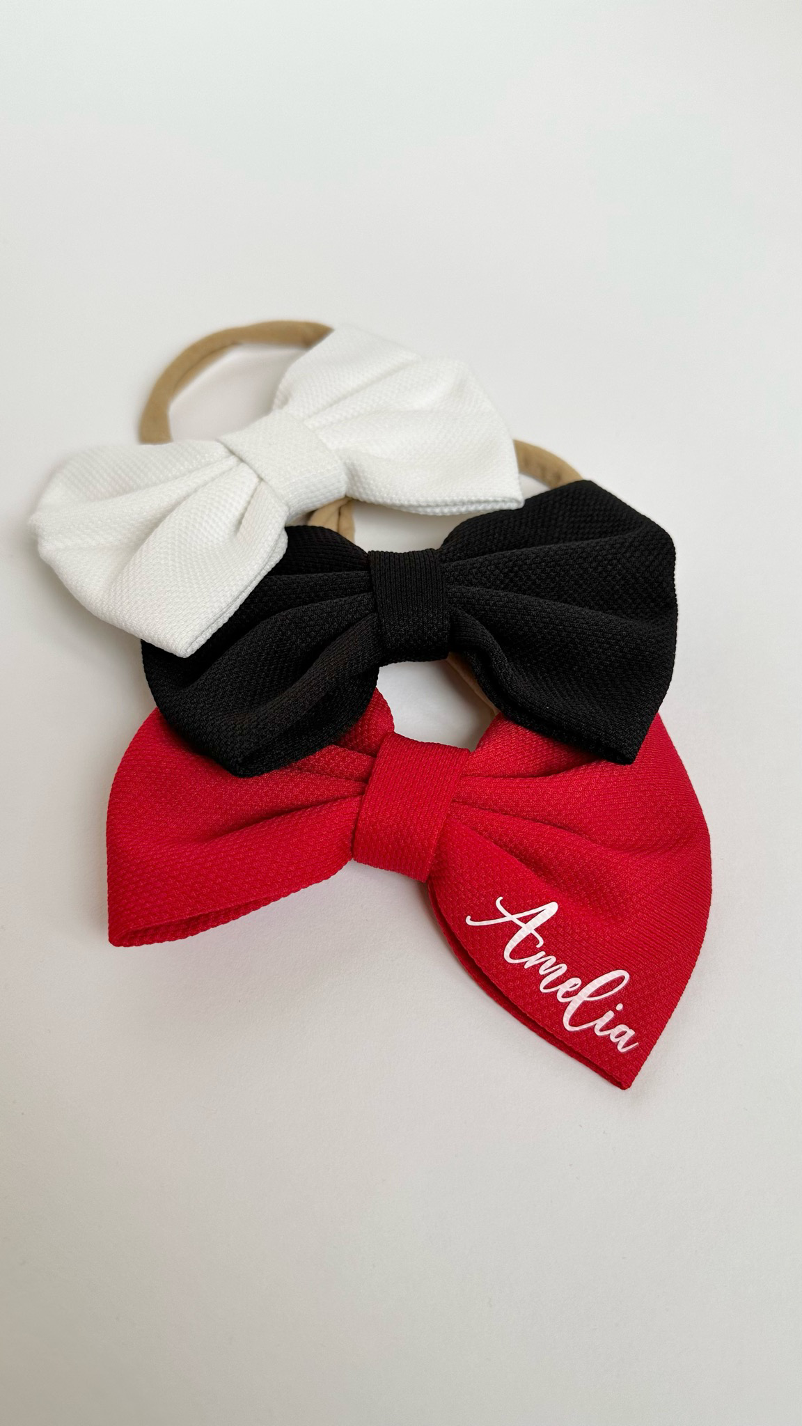 Hair Bow - Ruby Red