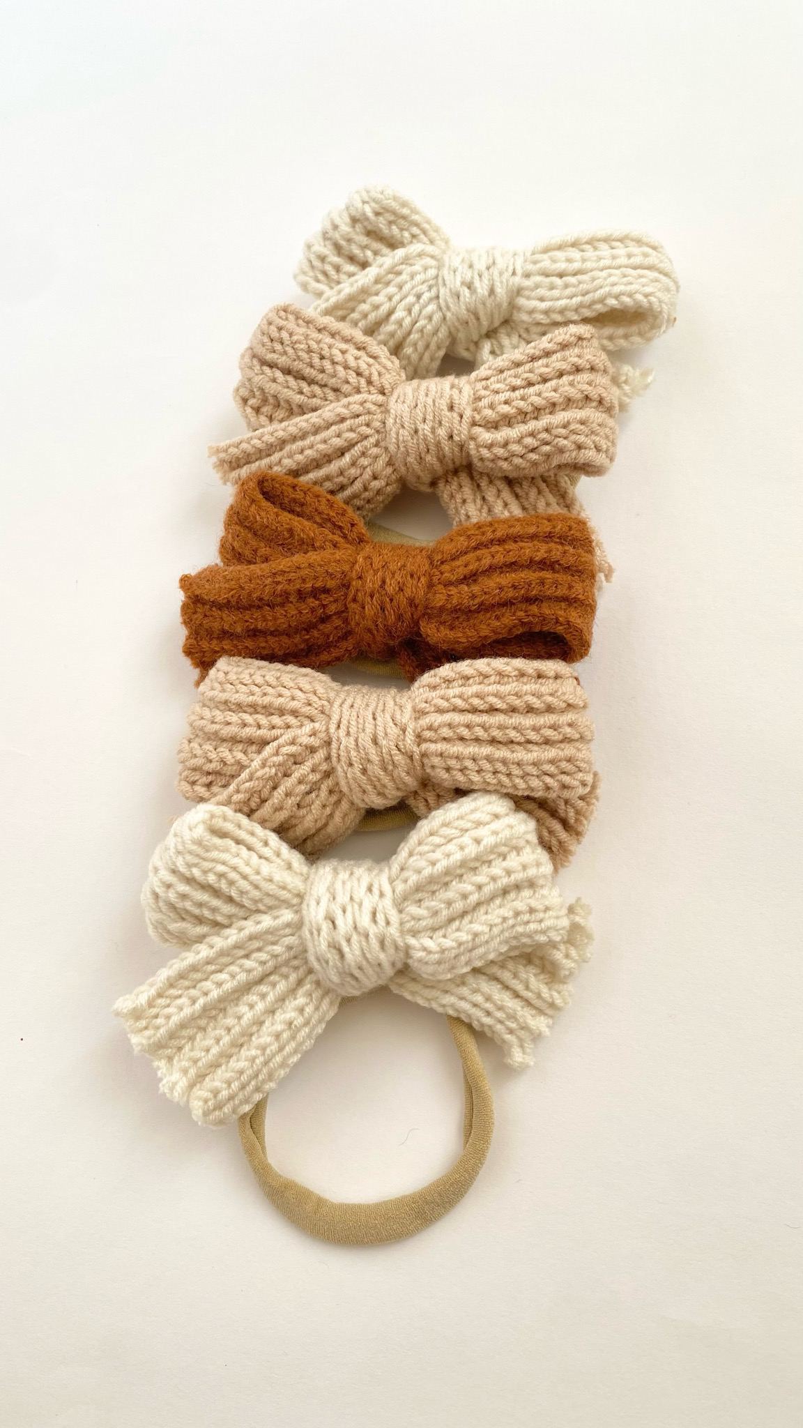 Mini Crochet Bow - Beige