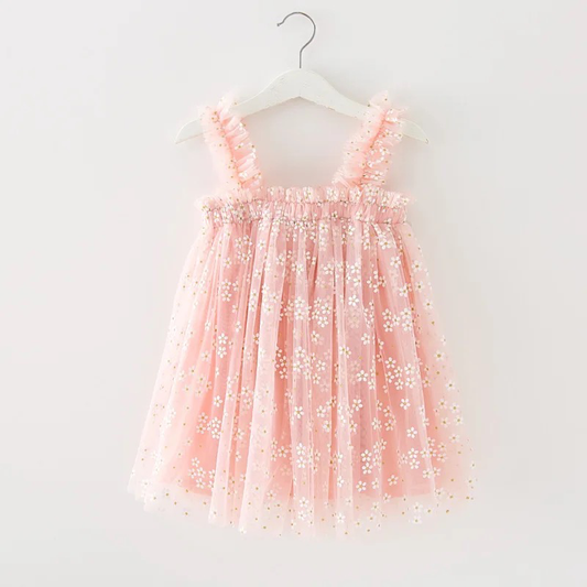 Mini Daisy Tulle Dress - Pink