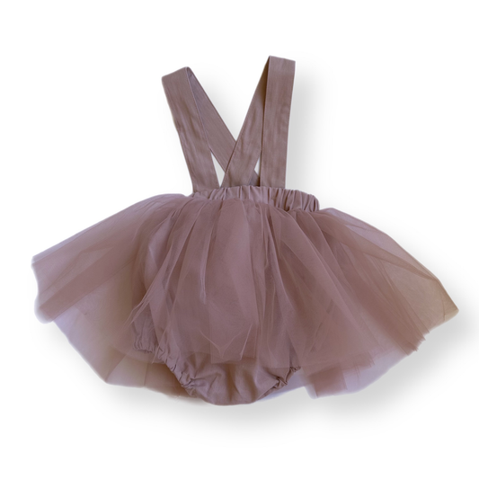 Fluffy Tutu overall- Dusty Plum