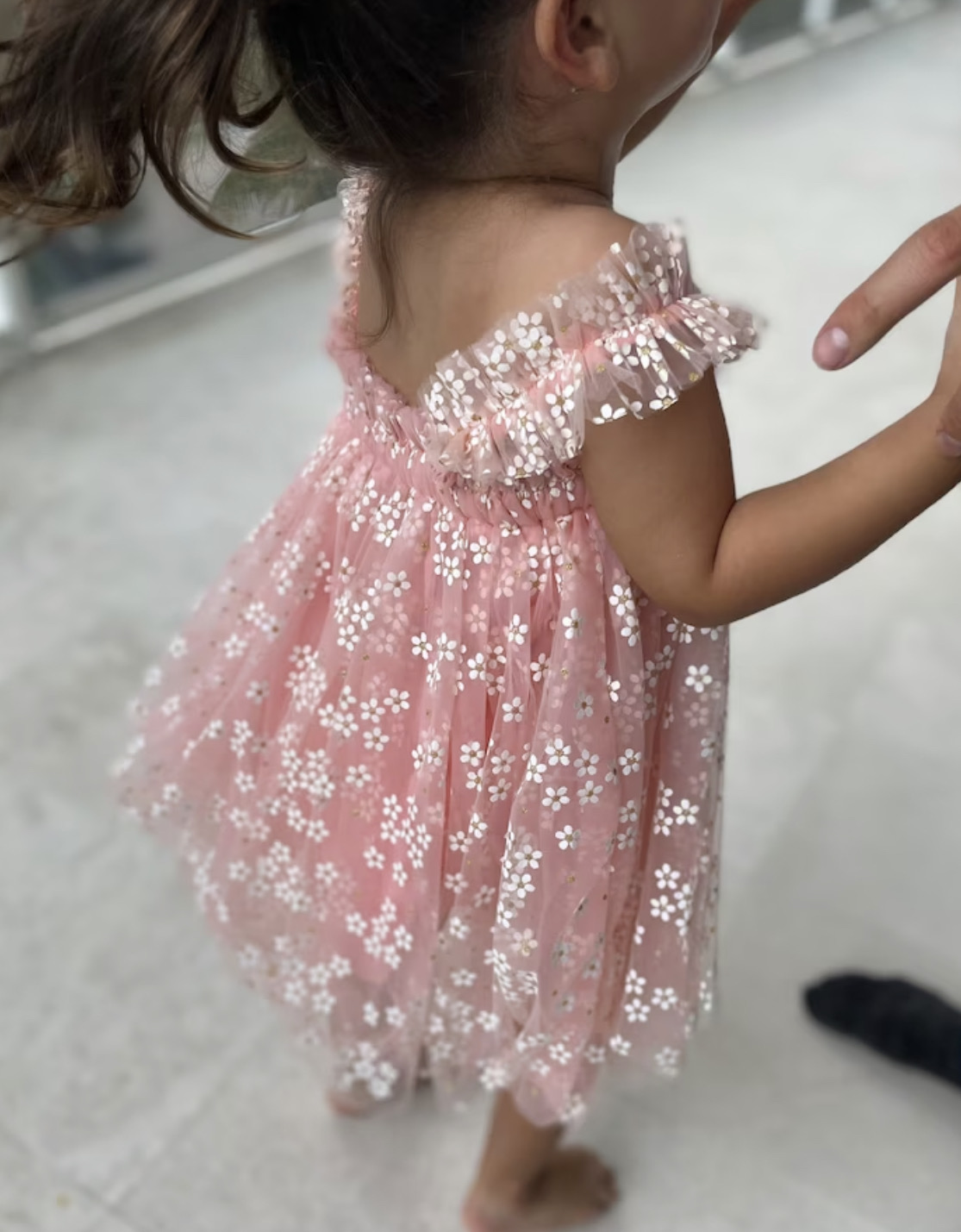 Mini Daisy Tulle Dress - Pink