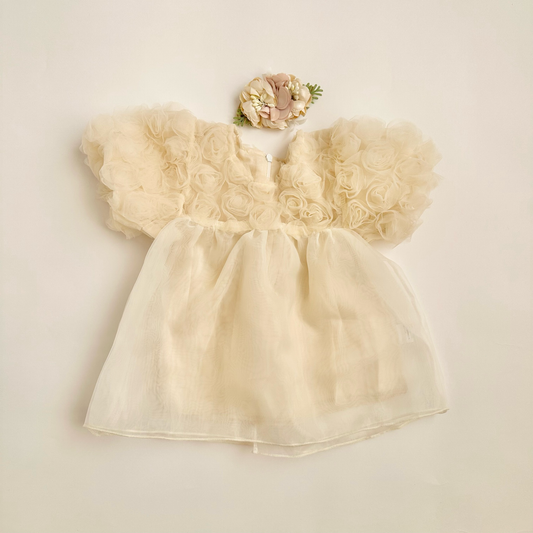 Sweet Puffy Dress - cream