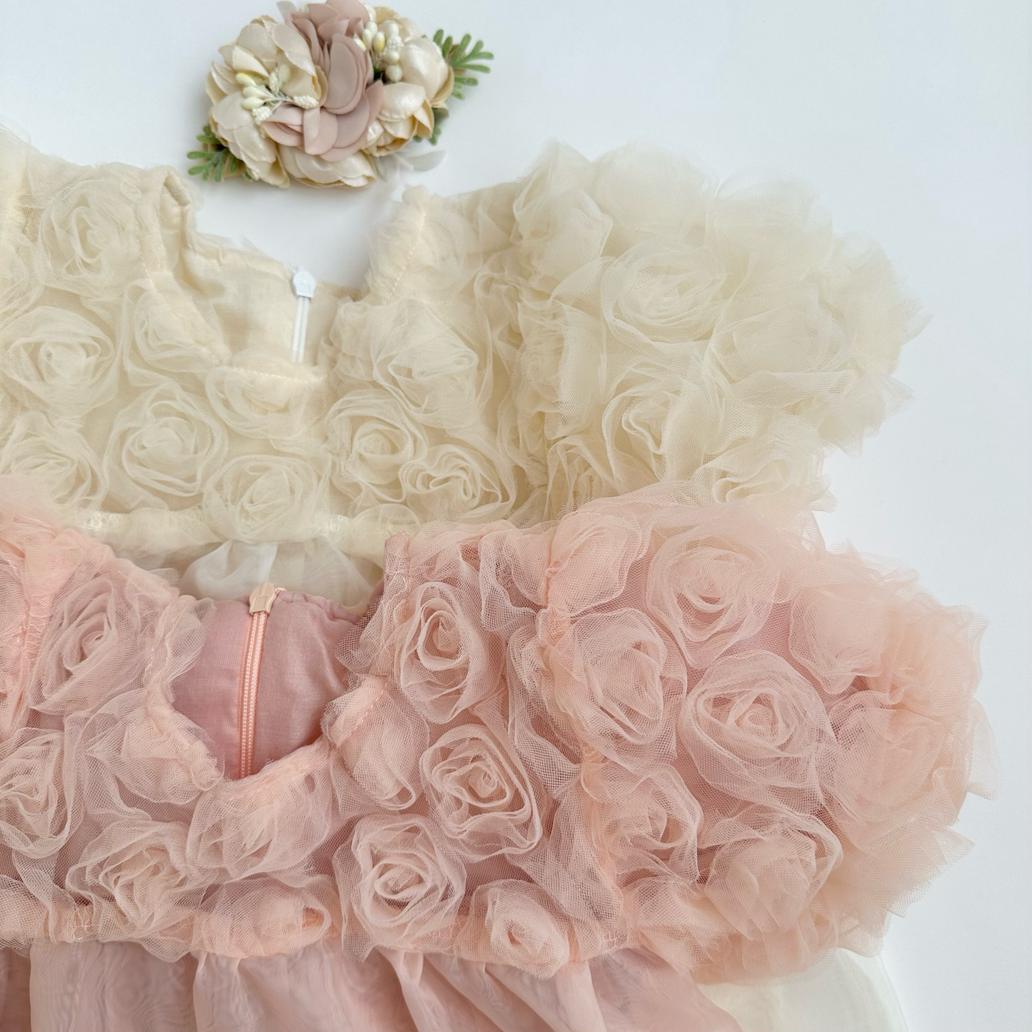 Sweet Puffy Dress - peachy pink